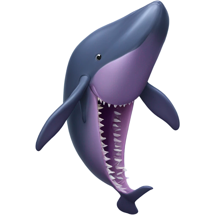 purple sperm whale with open mouth emoji