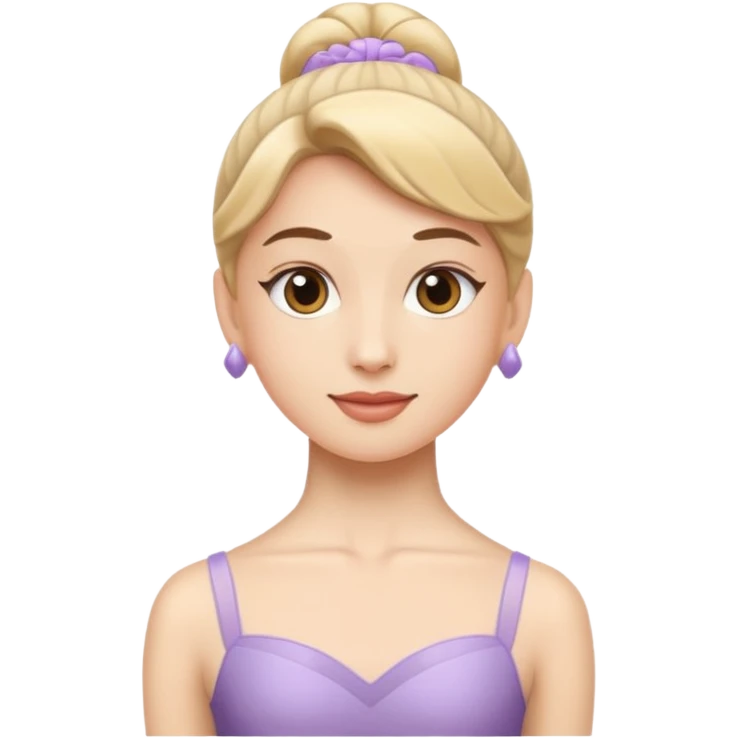 Ballet Dancer, emoji style, with clean lines, no face on objects, white background emoji