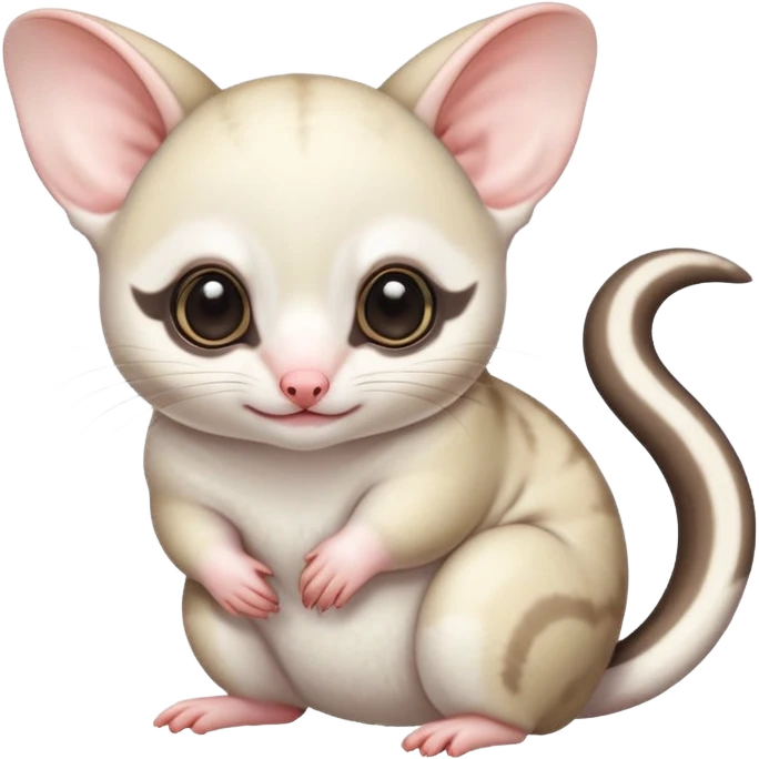 Fat and cute Japanese sugar glider  white. A mom anda a baby one very fat and cute. Snow white colour very white emoji
