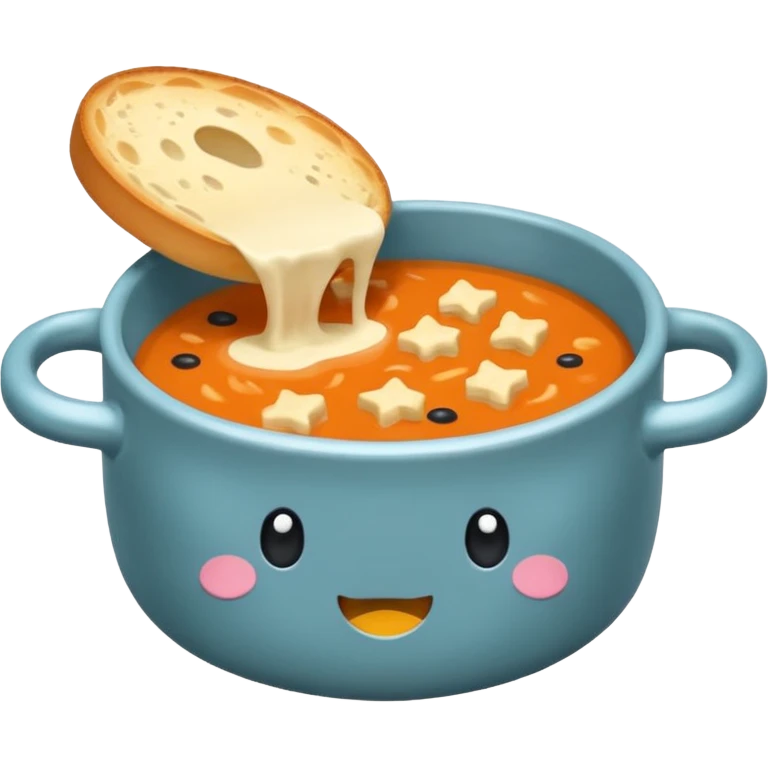 Hazme un pan de sopa l pero que la sopa esté adentro de el pan que sea como un cuenco emoji