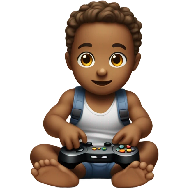 Baby playing video game  emoji