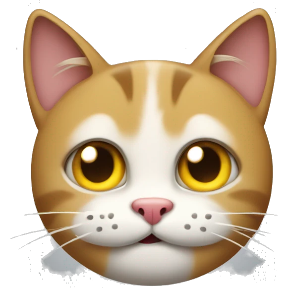 Tom cat has a confused smiley face emoji