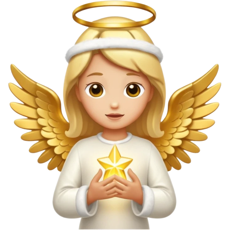 Christmas angle gold like light emoji