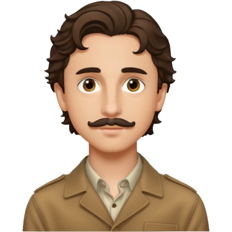 Timothée Chalamet with mustache emoji