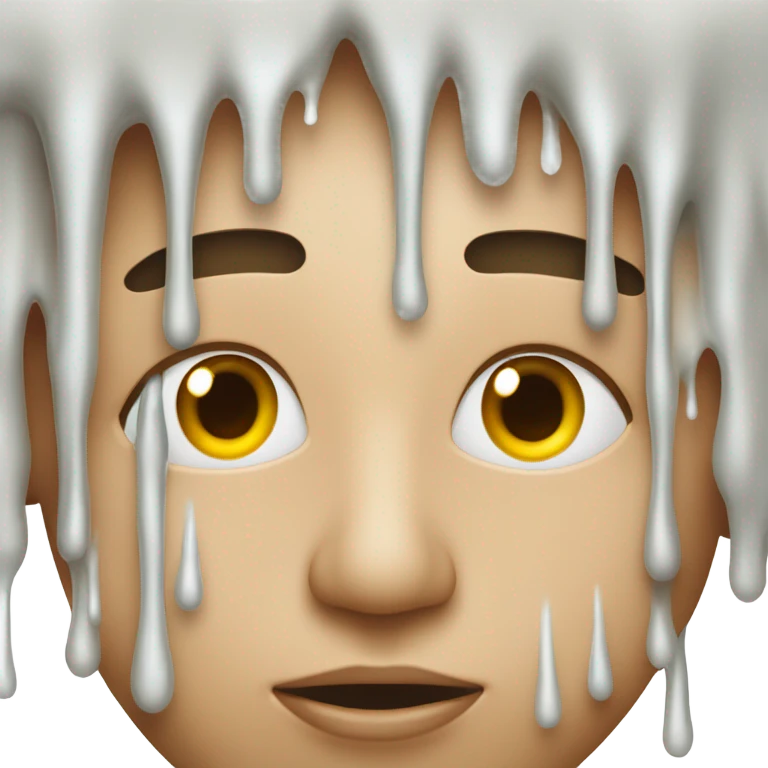 Face covered in liquid emoji