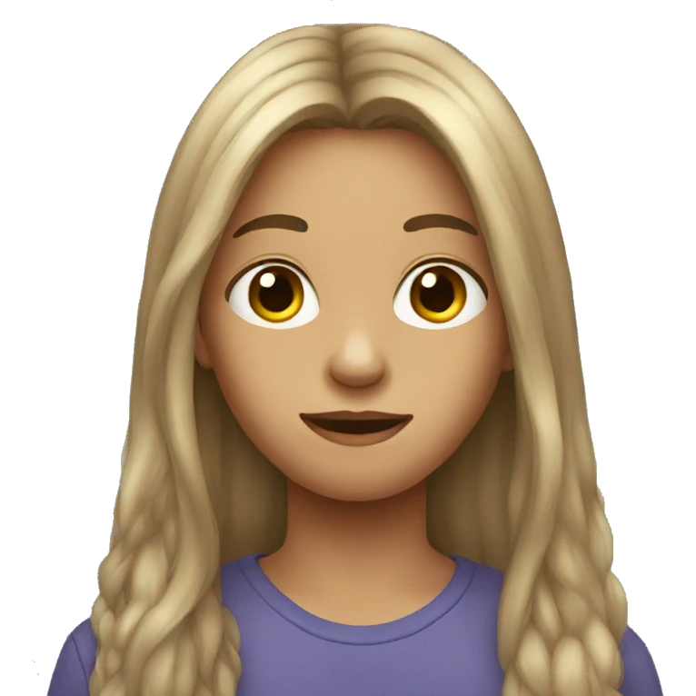 Long hair teenager emoji