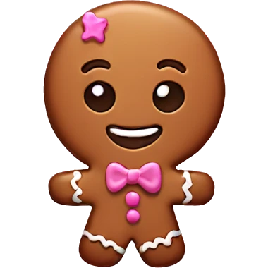 Pink gingerbread  emoji