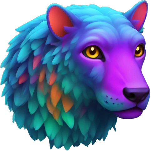 Neon colored animal  emoji