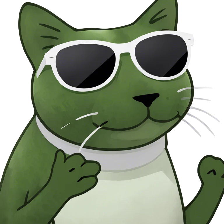 Cat with sunglasses emoji