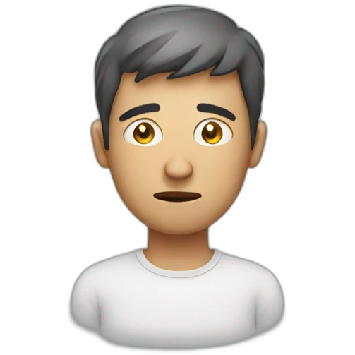 Men with stress emoji