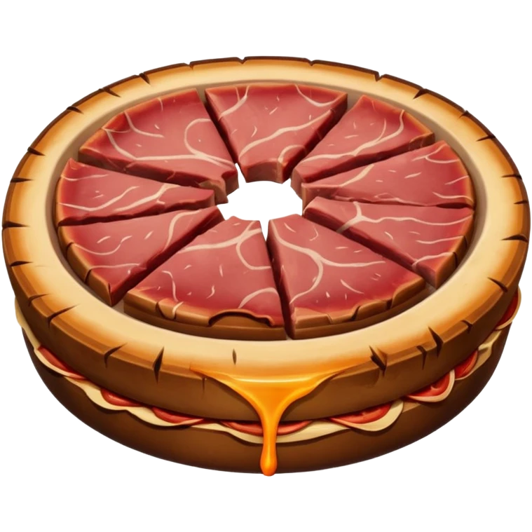 round meat slice roasted  emoji