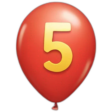 balloon with number five emoji