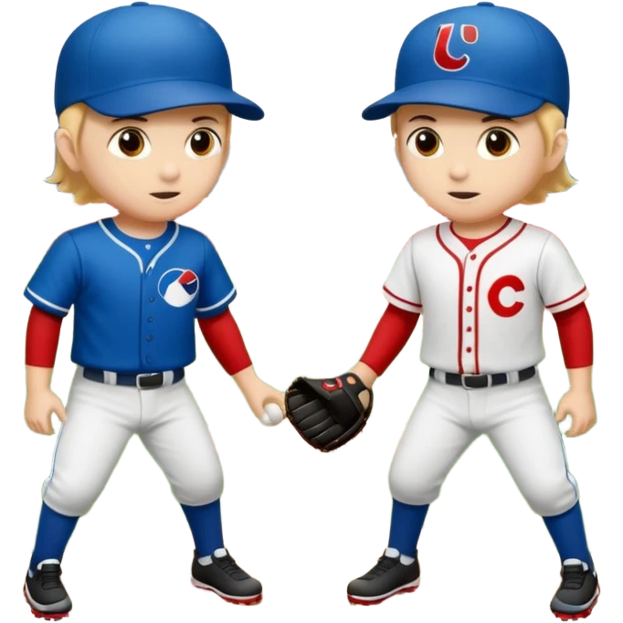 quiero dos equipos enemigos de baseball  emoji