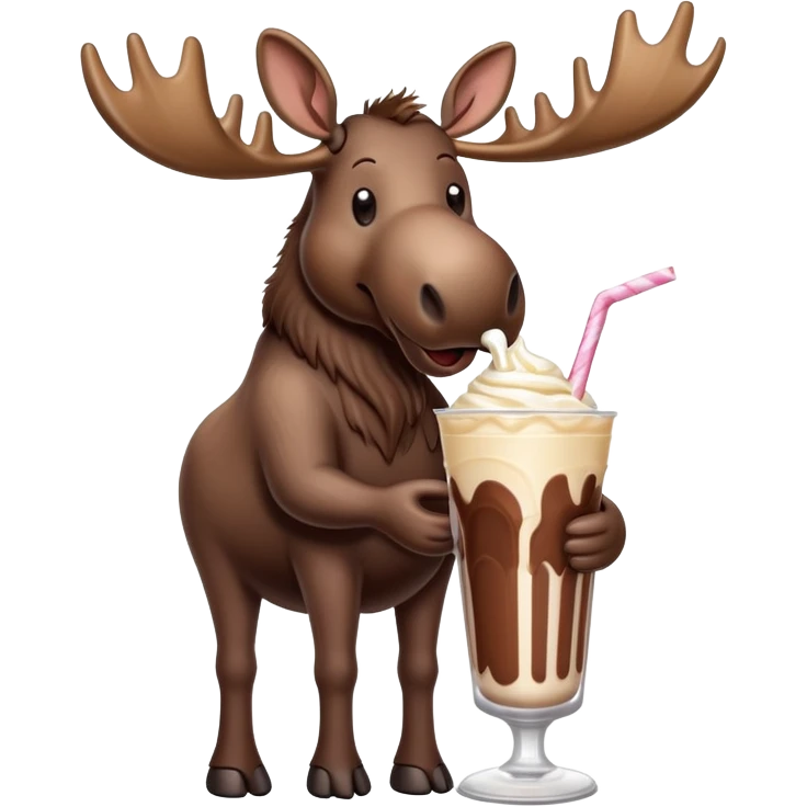 moose with milkshake emoji