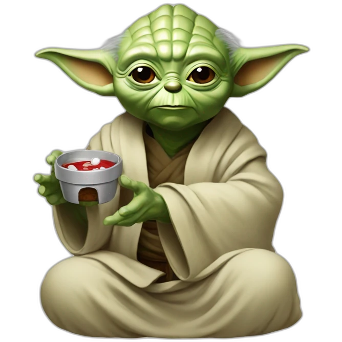 Yoda qui boit du coca emoji