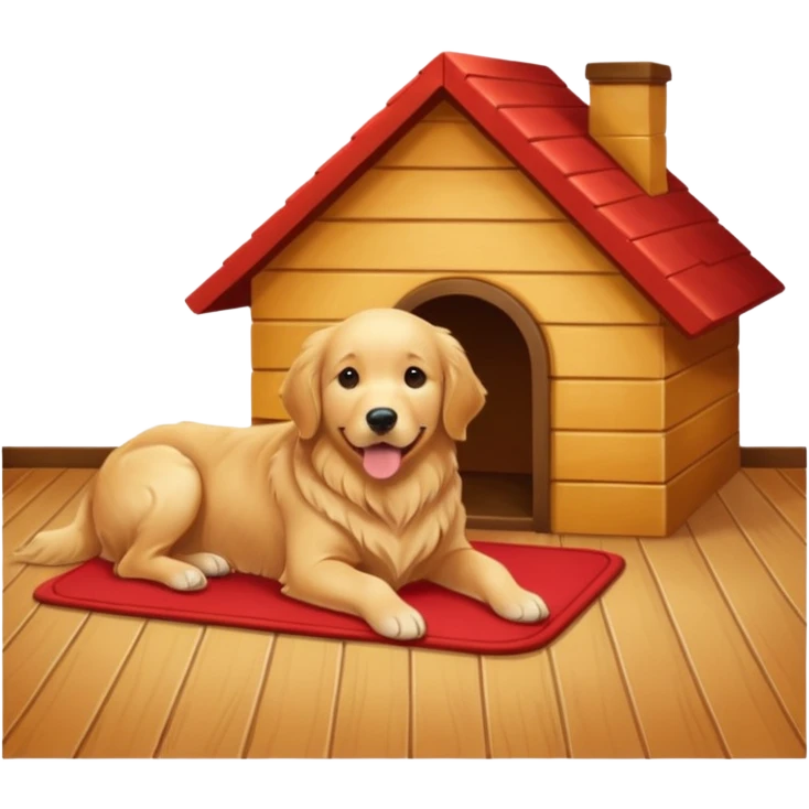 A dog in a house emoji
