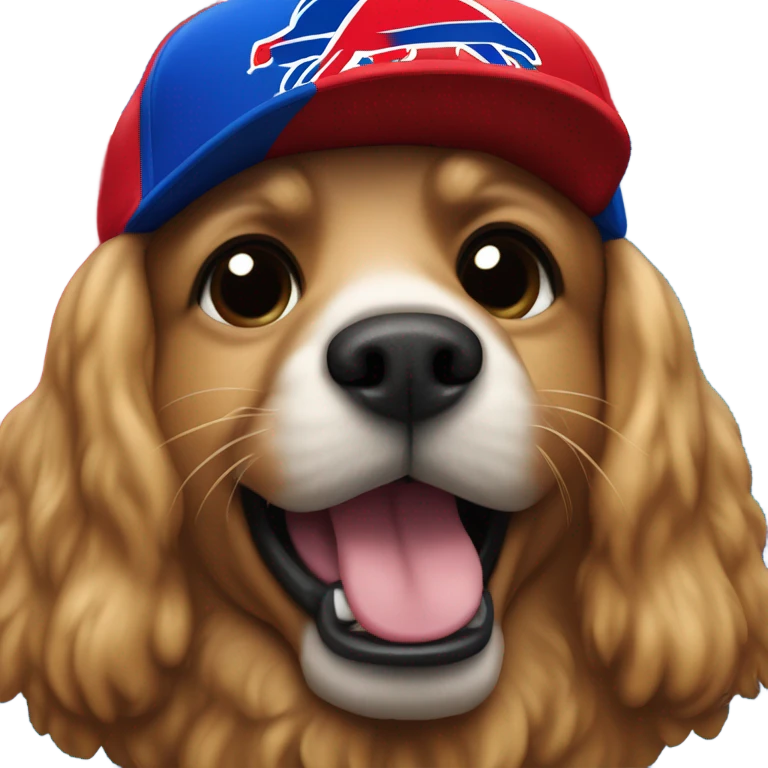 a dog in nfl bills merch emoji