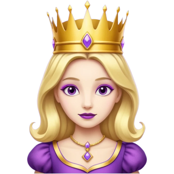 purple queen in alice wonderland, emoji