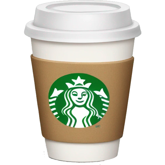 Coffee cup from Starbucks emoji