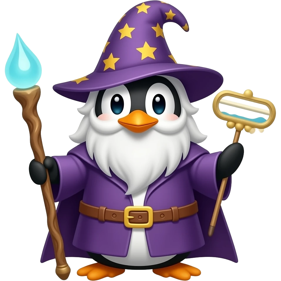 Penguin Wizard emoji