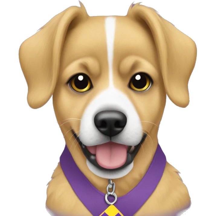 schwuler hund mit nonbinary flaggen tshirt emoji