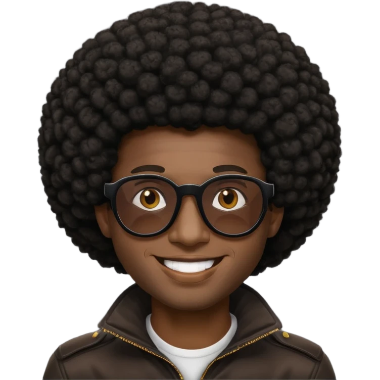 a black guy with shades and an afro emoji