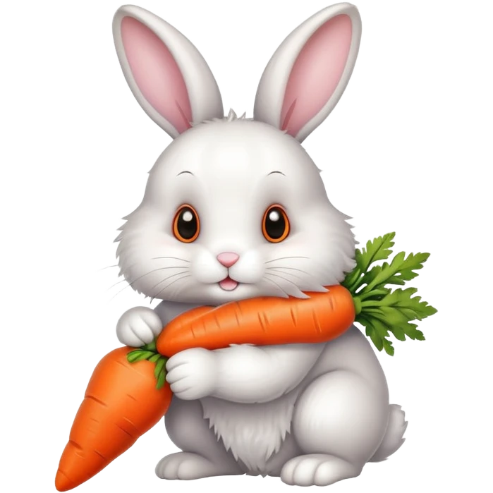 Bunny with carrot  emoji