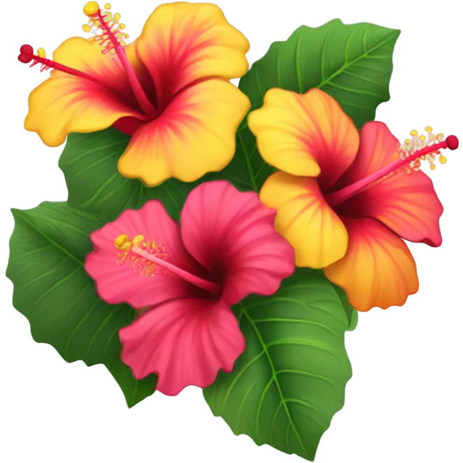 Hibiscus bouquet  emoji
