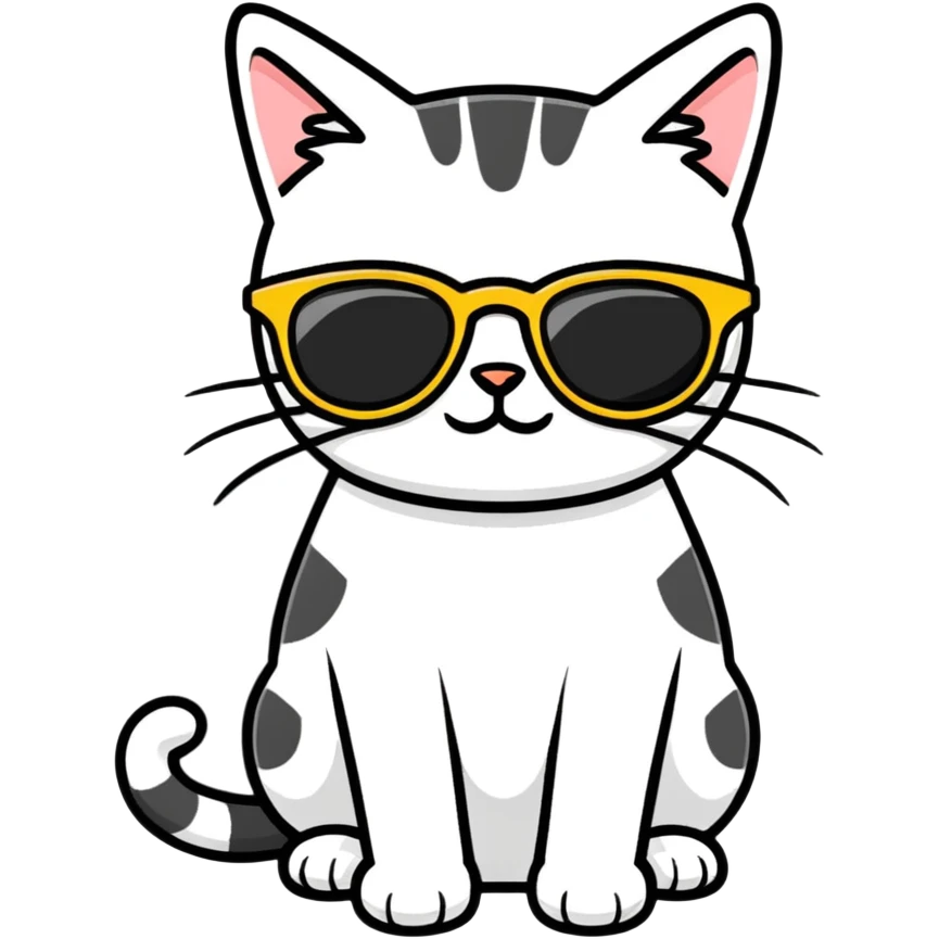 Cat with sunglasses emoji