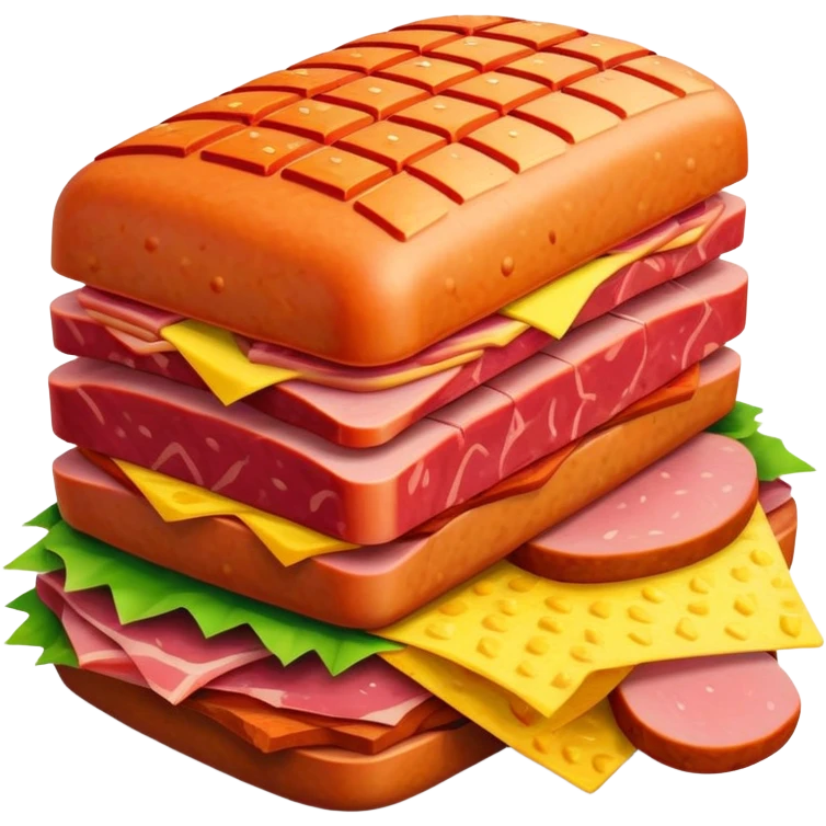 matisse style spam meat landscape emoji