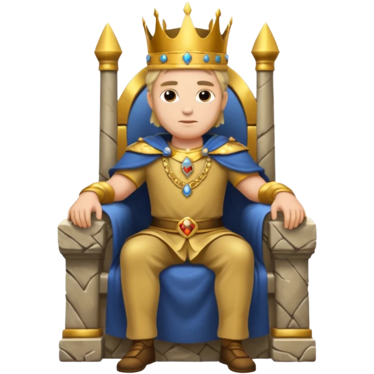 國王坐在王位上 emoji