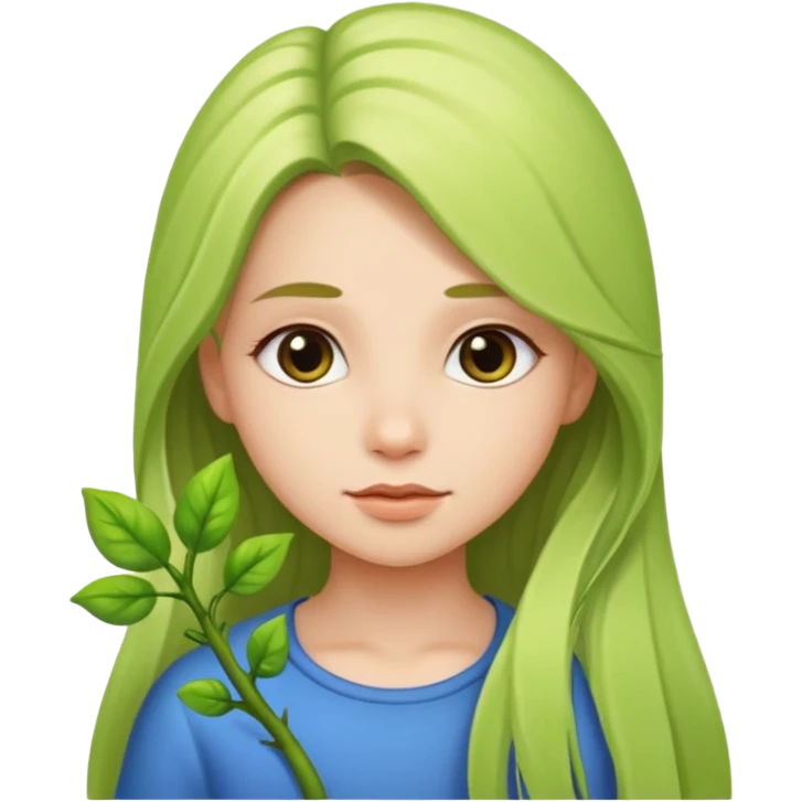 دختری که جوانه جانبی  emoji