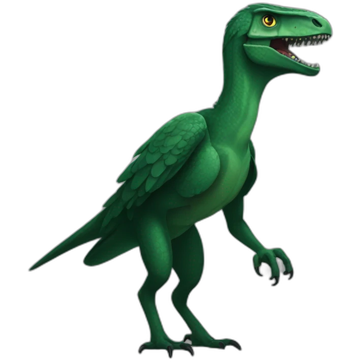 dark green raptor party emoji