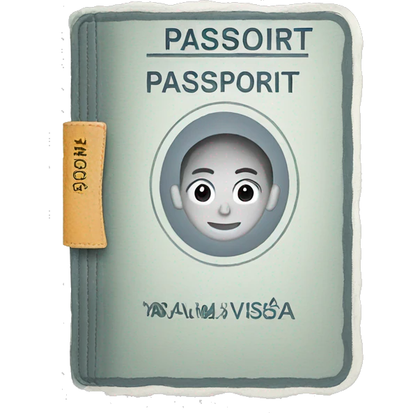 Passport with visa  emoji