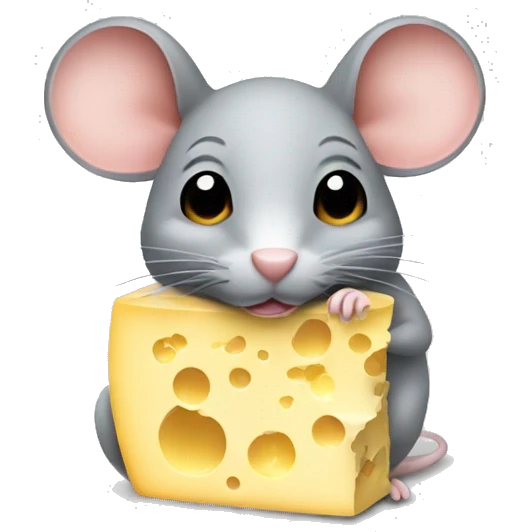 mouse with cheese  emoji