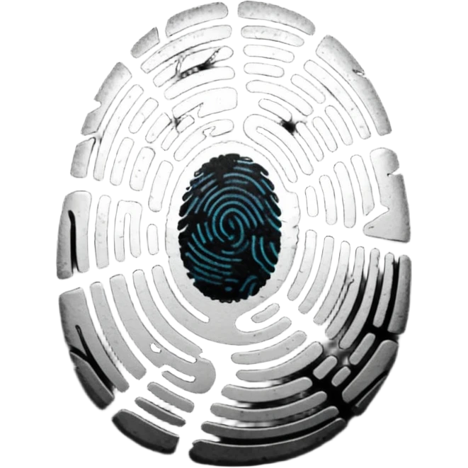 iphone like black fingerprint emoji