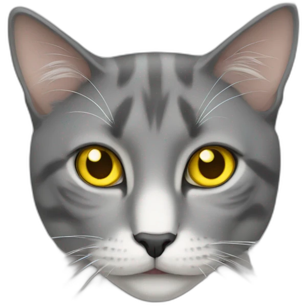 Cat with yellow eye and grey eye emoji