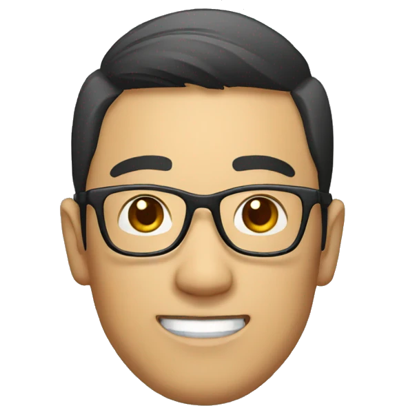 asian, glasses, male emoji