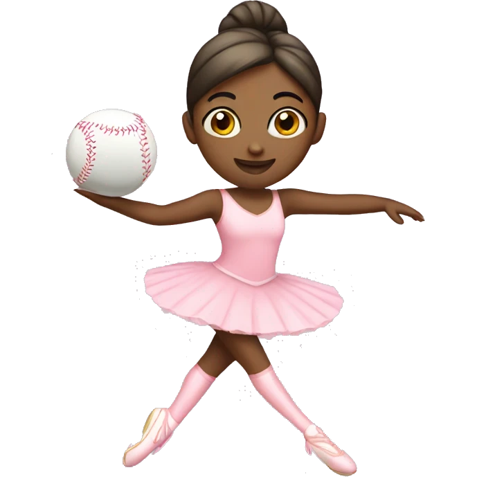 Ballerina holding softball emoji