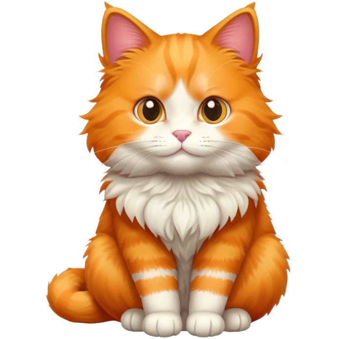 orange cat sitting full body emoji