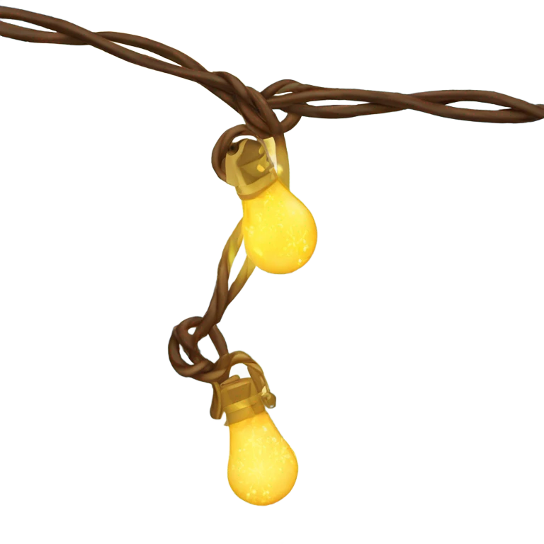 tangled xmas light emoji