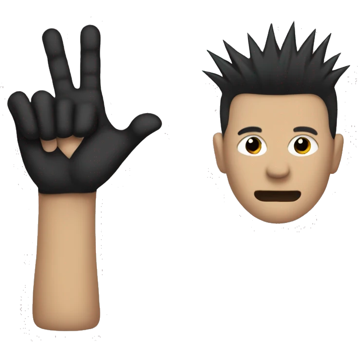 Punk rock hand sign emoji