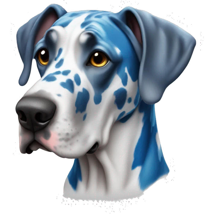 Blue Harlequin Great Dane emoji