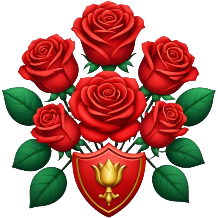 brasão com rosas condessa vermelha emoji