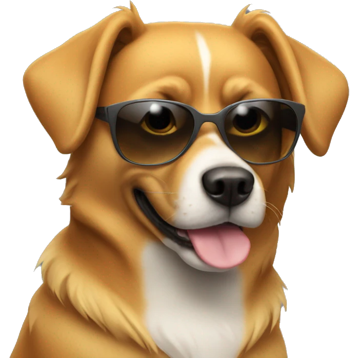 Dog with sunglasses emoji