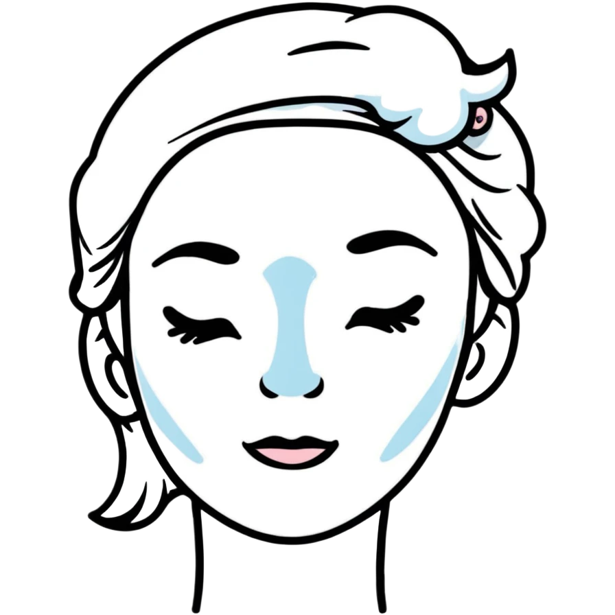 Woman with white frosting on her face  emoji