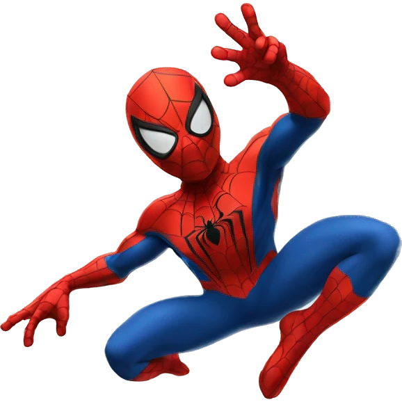 Spiderman waving emoji