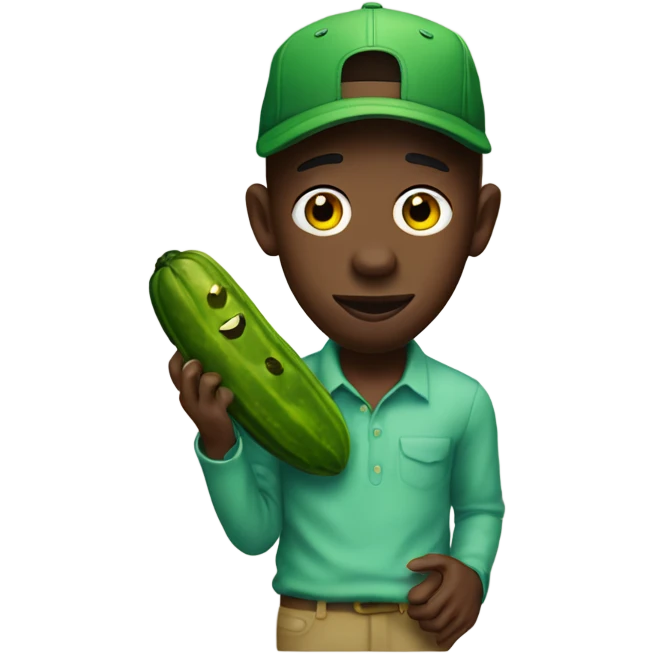 tyler the creator holding pickle emoji