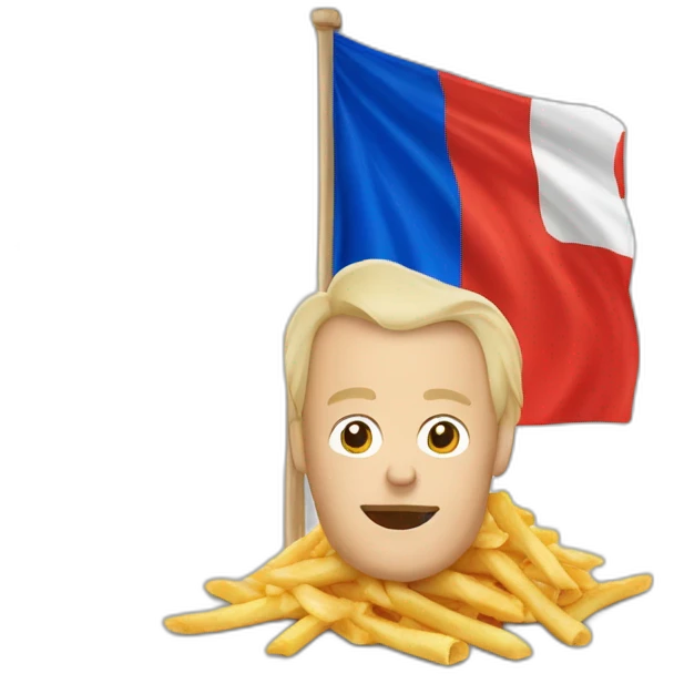 Vadimir poutine avec un drapeau russe emoji