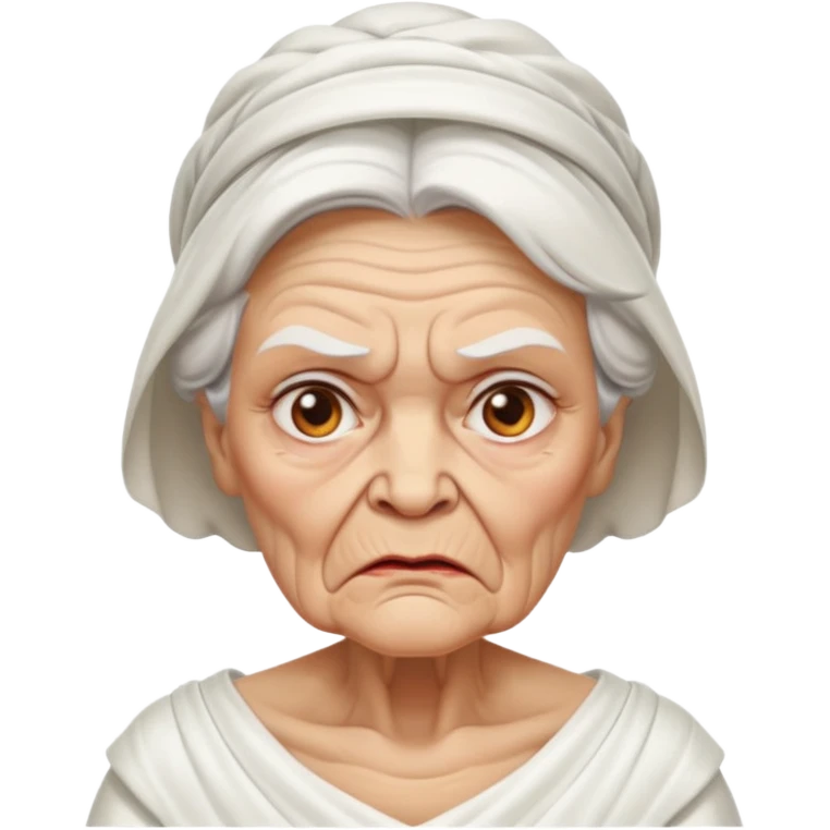 aggressive old lady in wedding  emoji